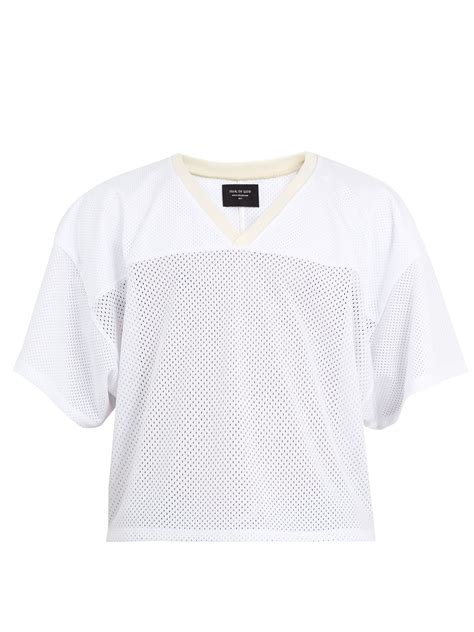 White Mesh Jersey T